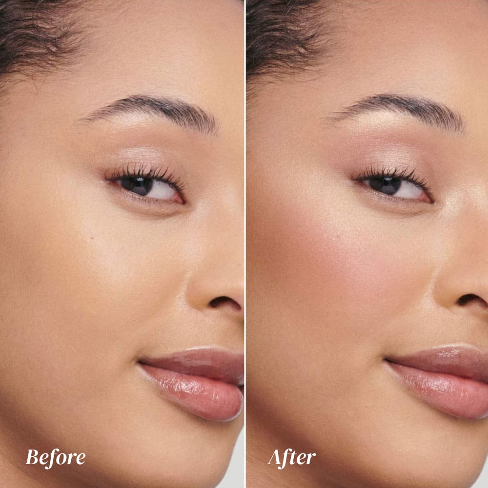 Before and after wearing the Glam palette
